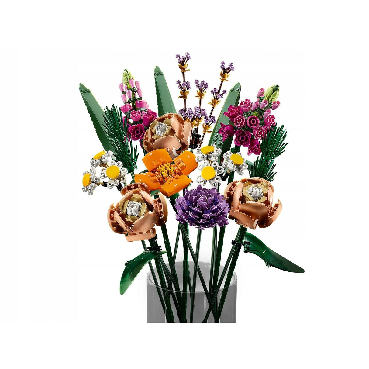 Set de Constructie Buchet de Flori, Vivimall, Ornament Creativ, 756 de Piese, Multiple Variante de Asamblare, Multicolor - vivimall.ro