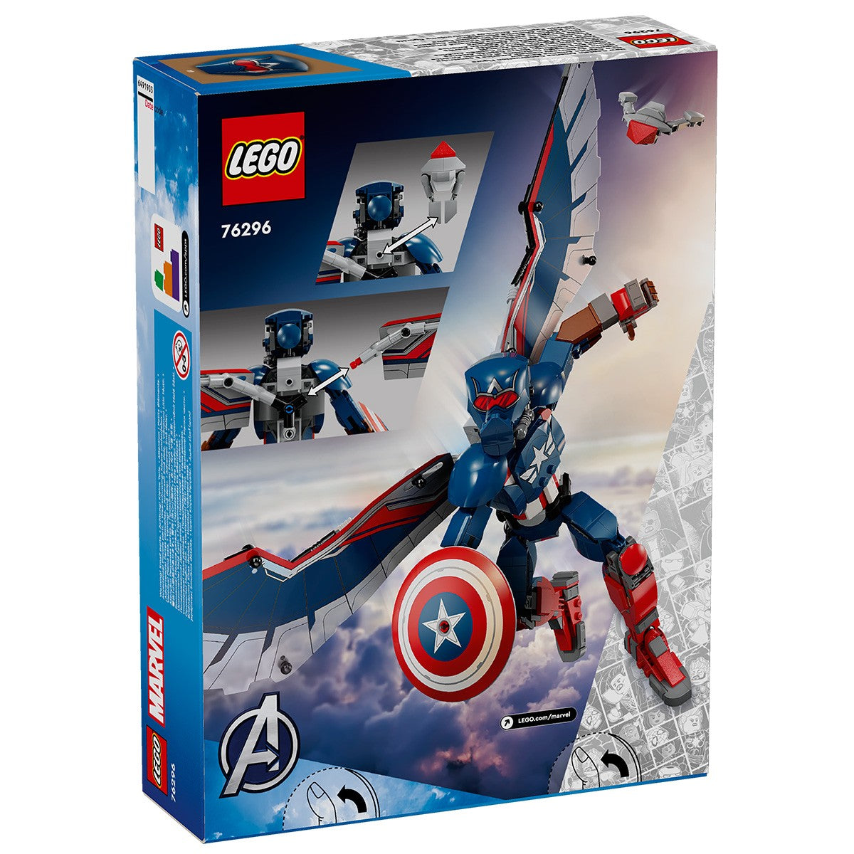 LEGO SUPER HEROES FIGURINA DE CONSTRUCTIE CAPITANUL AMERICA 76296
