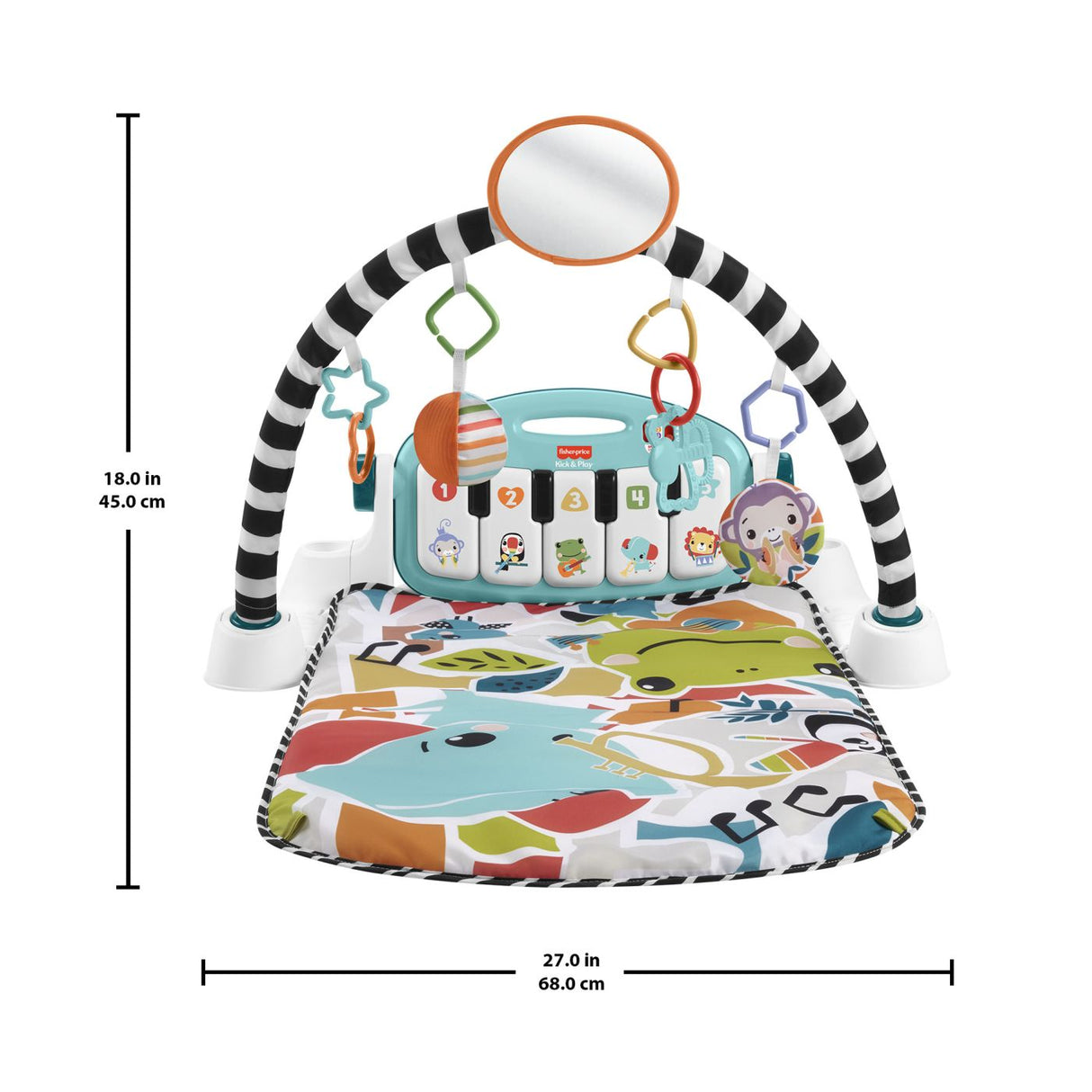 FISHER PRICE SALTELUTA DE JOACA PIAN MUZICAL IN LIMBA GREACA