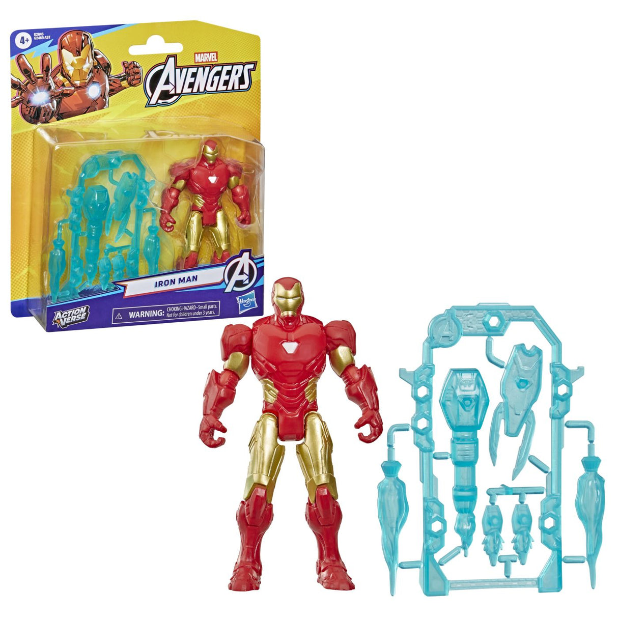MARVEL AVENGERS ACTION VERS SET FIGURINA IRON MAN SI ACCESORII 11.4CM