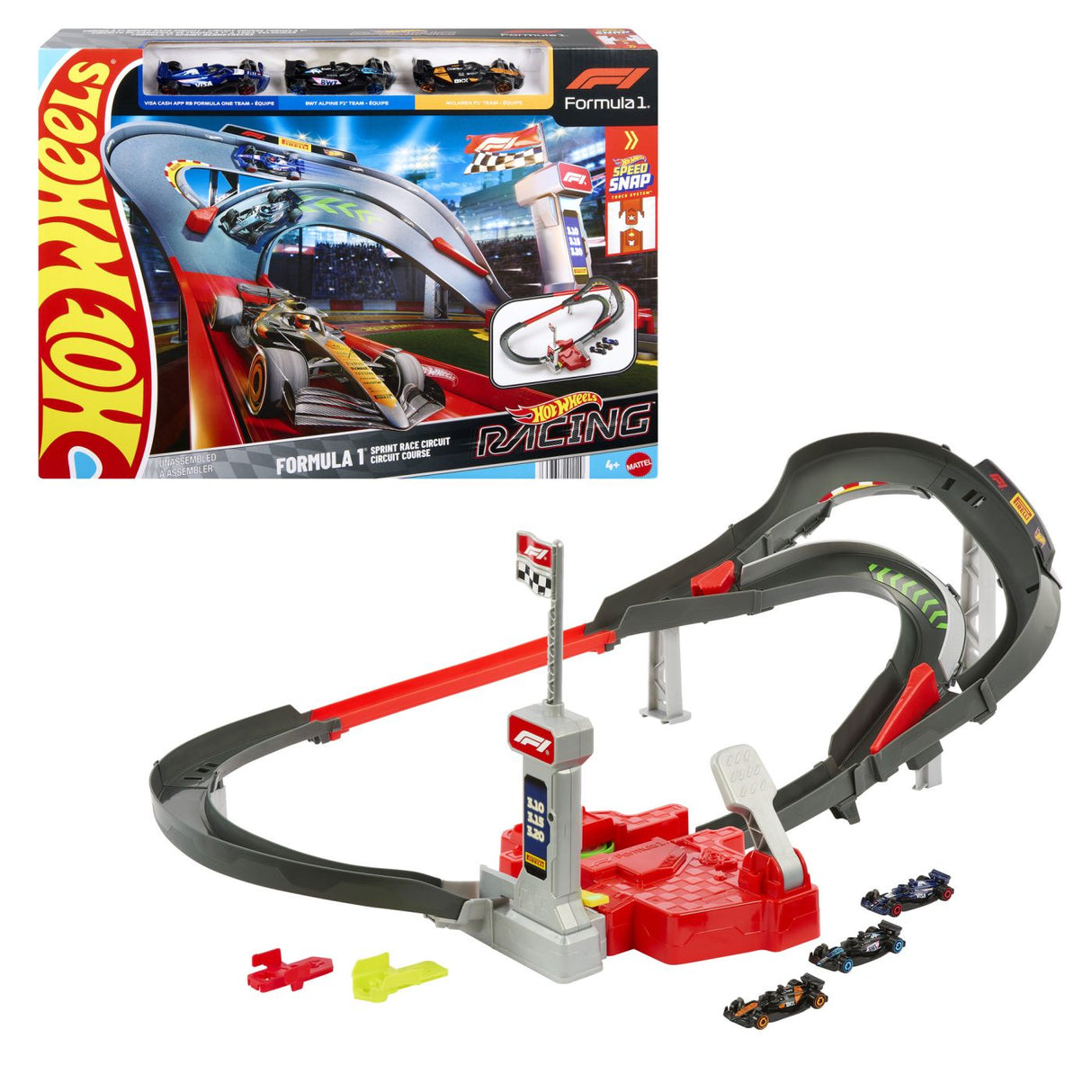 HOT WHEELS RACING CURCUIT DE CURSE FORMULA 1 CU 3 MASINUTE INCLUSE