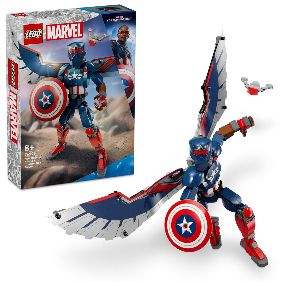 LEGO SUPER HEROES FIGURINA DE CONSTRUCTIE CAPITANUL AMERICA 76296