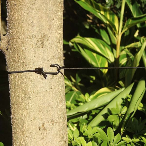 Sfoara pentru Uscarea Hainelor, Vivimall, Uscator Sfoara Portabila, 12 Clips-uri Incluse, Lungime 180 cm, PP Cablu de Otel, Negru - vivimall.ro