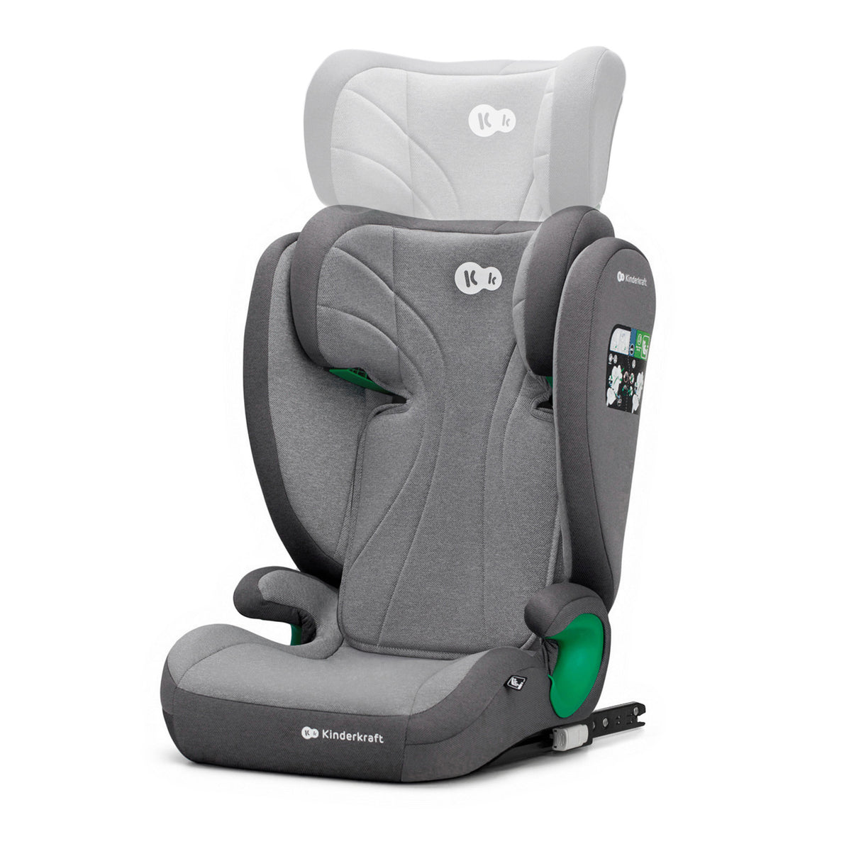 SCAUN AUTO KINDERKRAFT JUNIOR FIX2, I-SIZE 100-150 CM, ROCKET GREY
