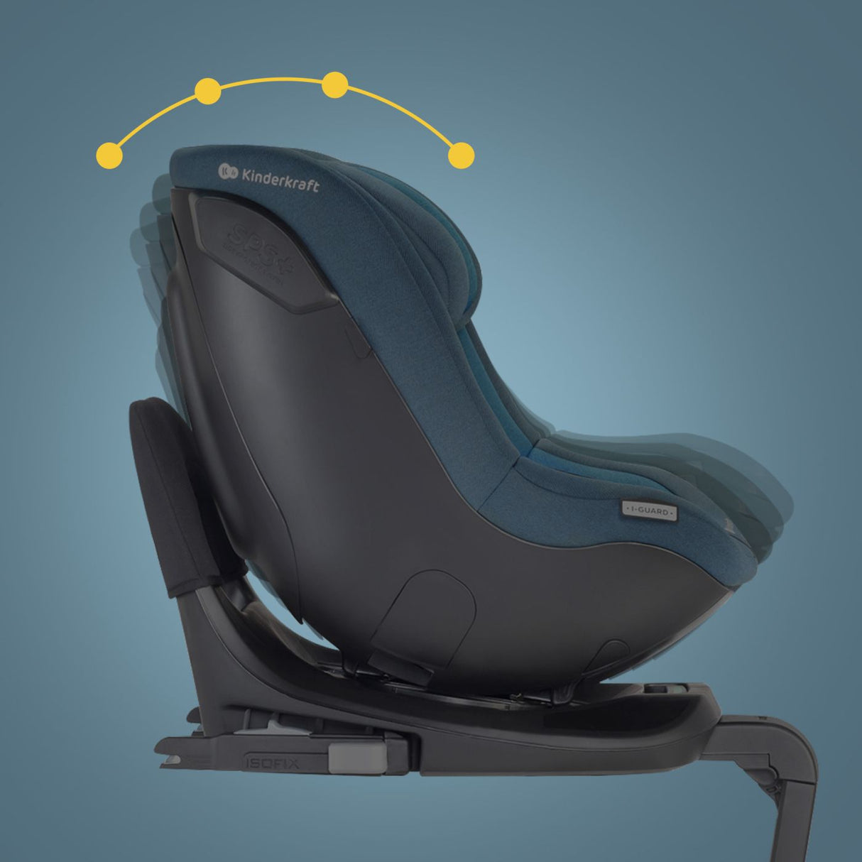 SCAUN AUTO KINDERKRAFT I-GUARD PRO I-SIZE 61-105 CM, GRAPHITE BLACK