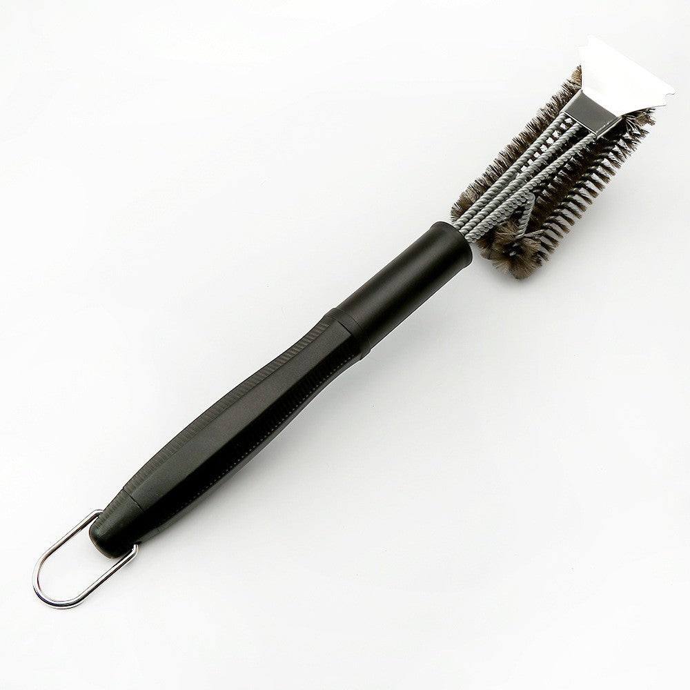 Perie de Sarma pentru Gratar, Vivimall, Maner 45 cm, din Otel inoxidabil, 45X7X10, Negru - vivimall.ro