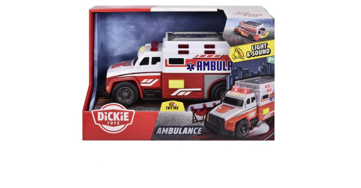 DICKIE TOYS AMBULANTA CU LUMINI SI SUNETE 15CM