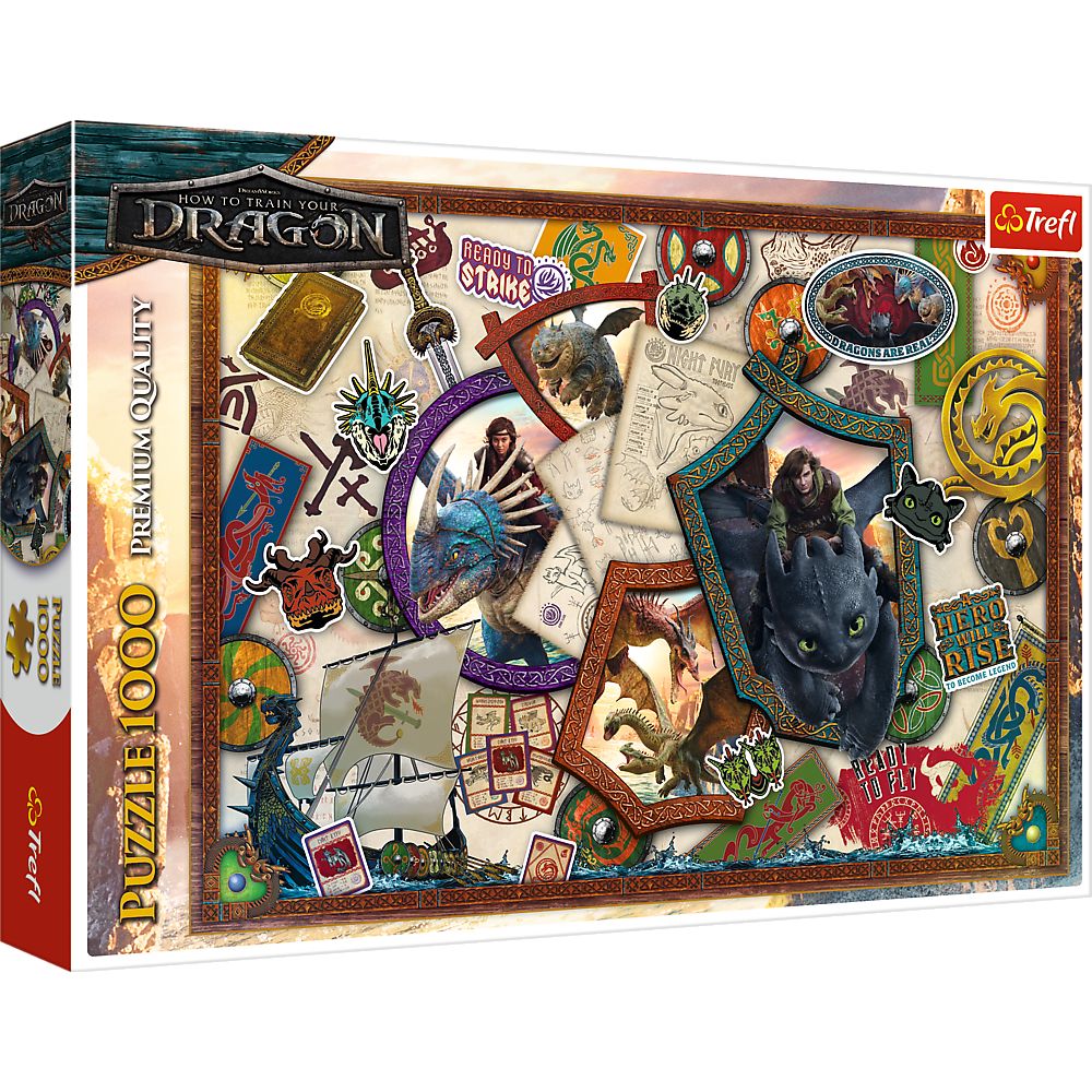 PUZZLE TREFL 1000 CUM SA ITI DRESEZI DRAGONUL EROII