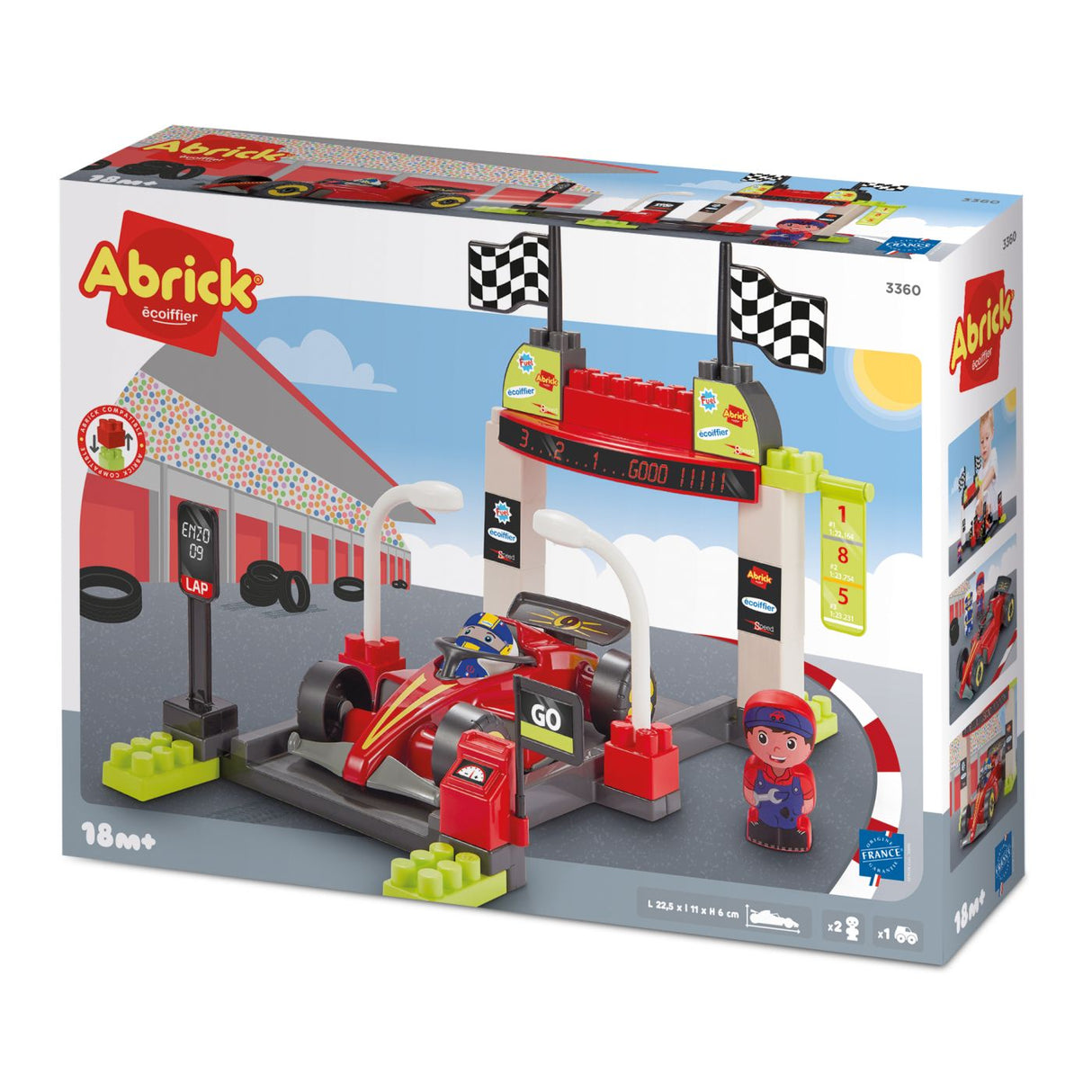 ECOIFFIER ABRICK SET CONSTRUCTIE OPRIRE LA BOXE FORMULA 1