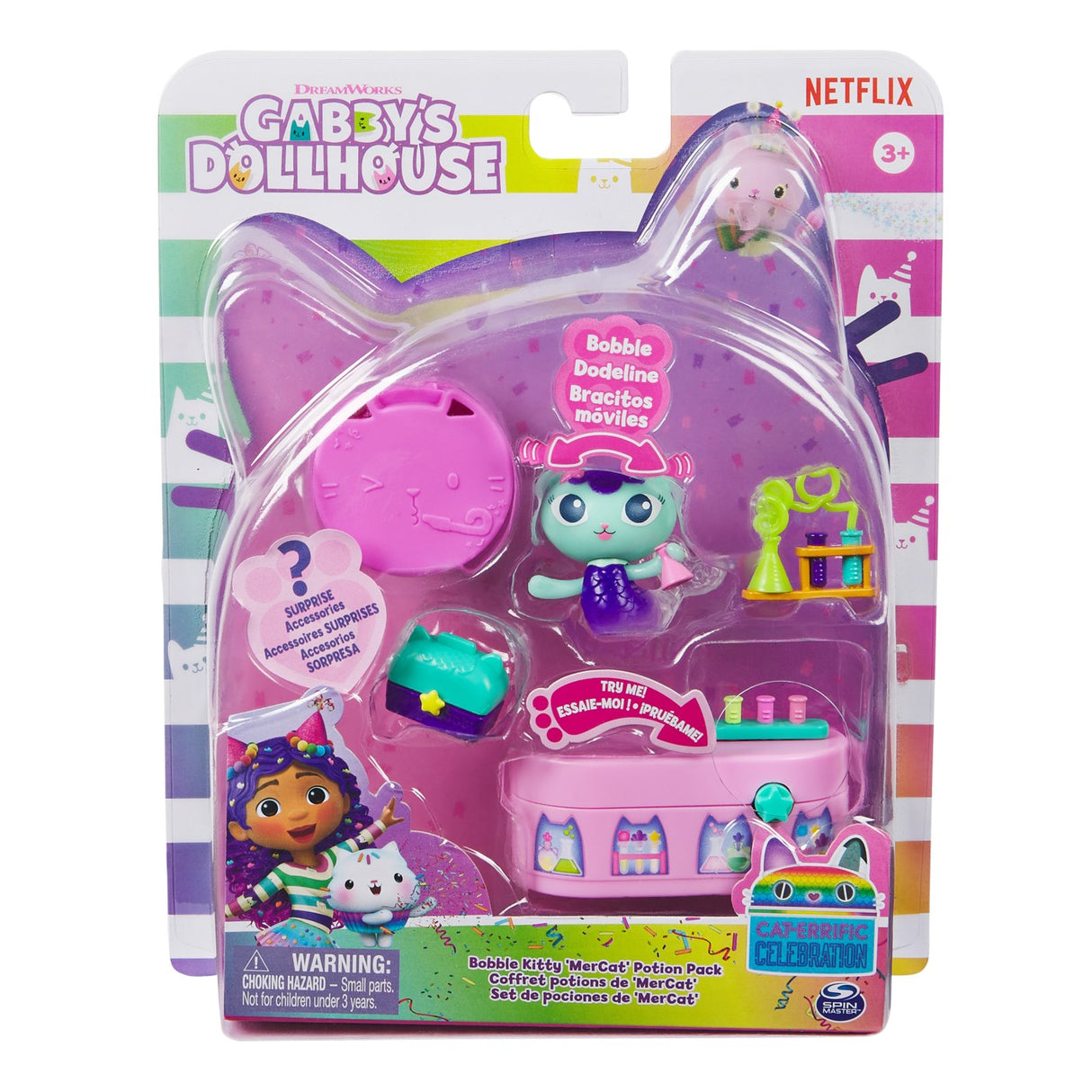 GABBYS DOLLHOUSE BOBBLE KITTY MERCAT SI CAMERA POTIUNILOR