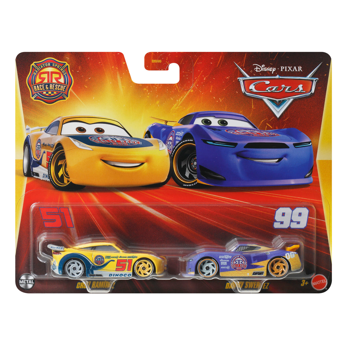 CARS3 SET 2 MASINUTE METALICE CRUZ RAMIREZ SI DANNY SWERVEZ