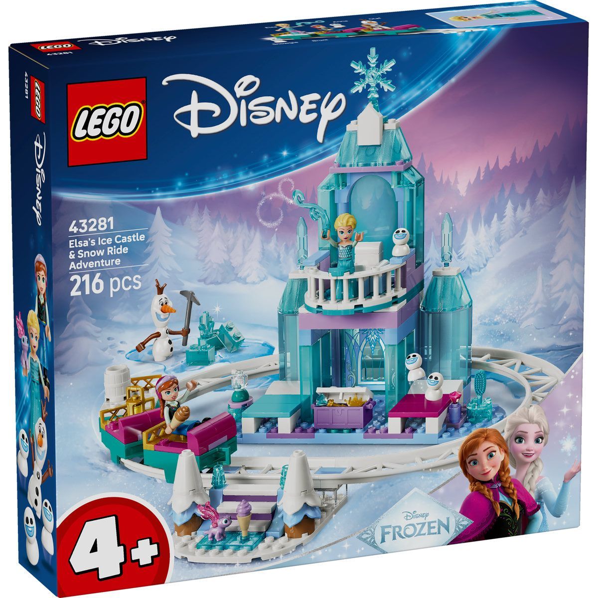 LEGO DISNEY FROZEN AVENTURA CU SANIA PE SINE LA CASTELUL DE GHEATA AL ELSEI 43281