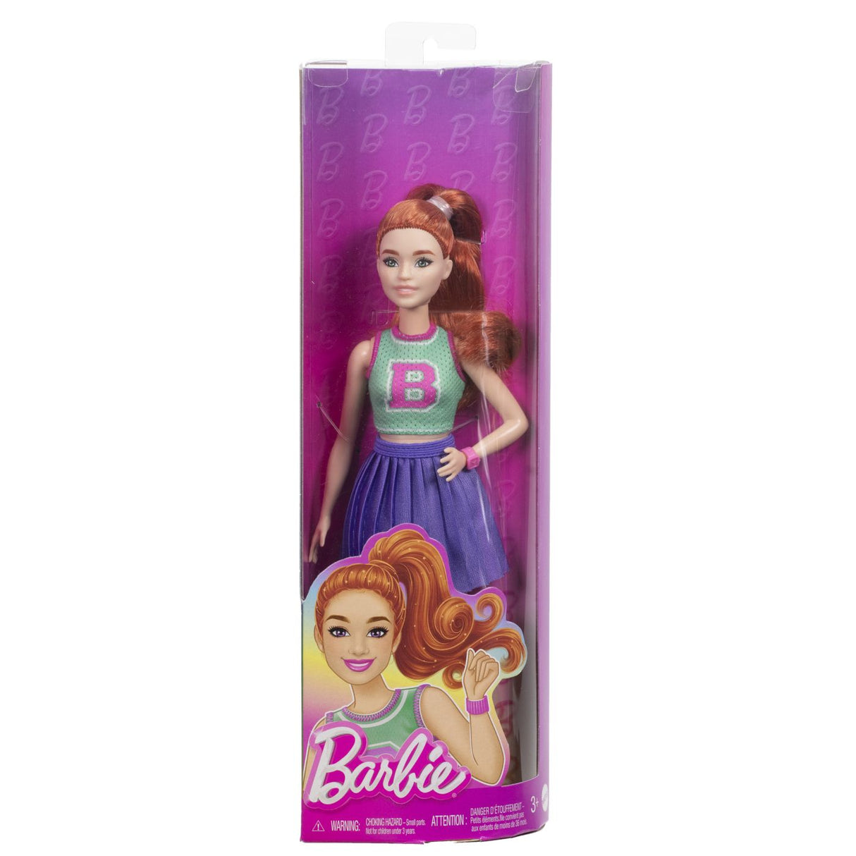 BARBIE FASHIONISTAS PAPUSA BARBIE ROSCATA MAJORETA