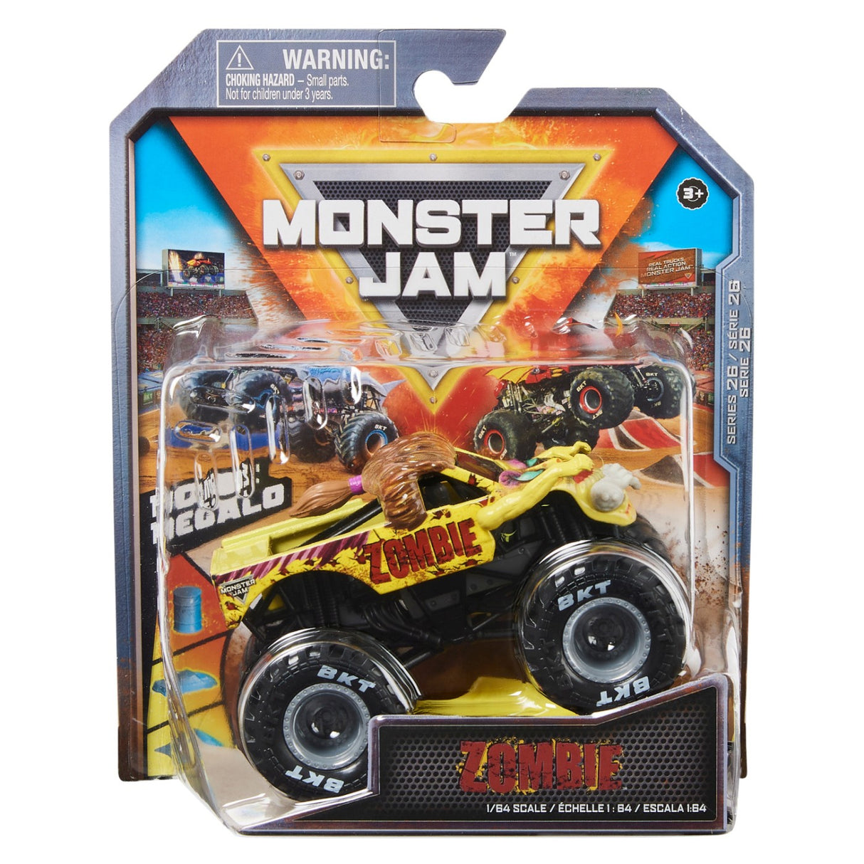 MONSTER JAM MASINUTA METALICA ZOMBIE SCARA 1 LA 64