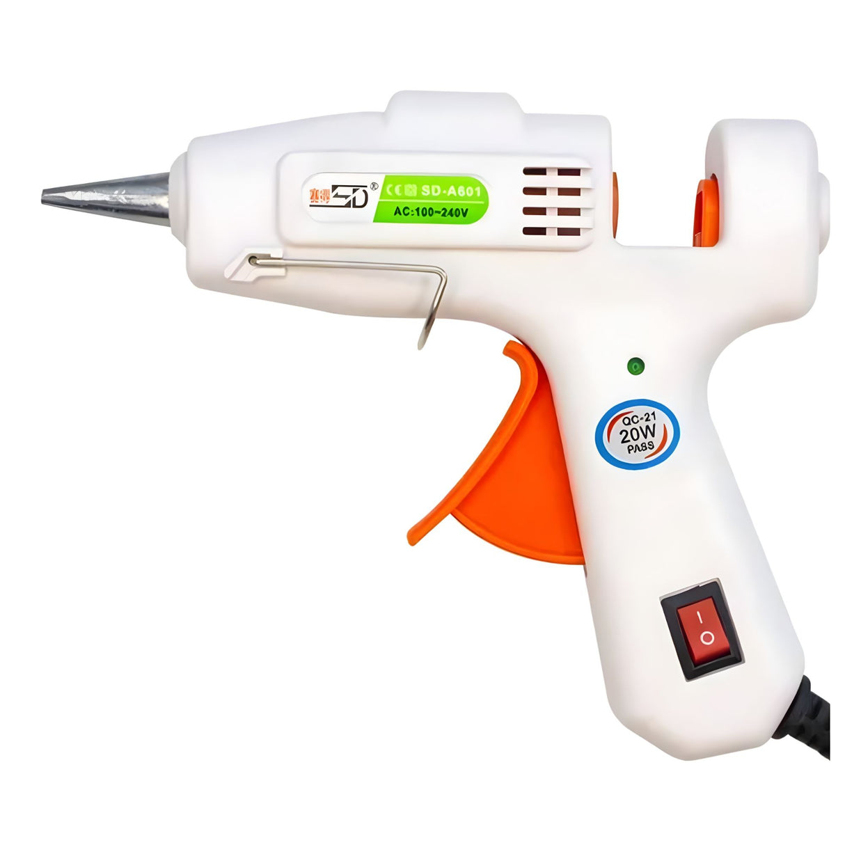 Detaliu duză aluminiu anti-picurare pistol lipit silicon Flippy 20 W pentru bricolaj
