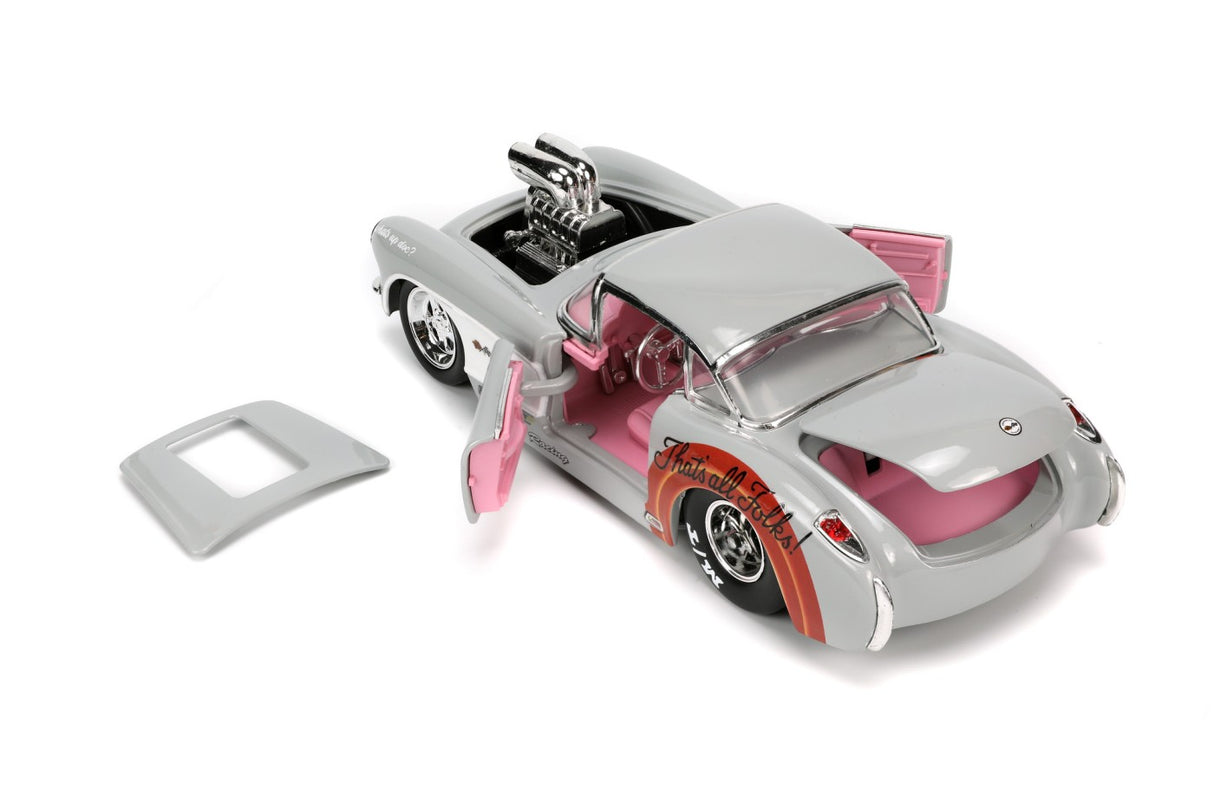 JADA MASINUTA METALICA BUGS BUNNY 1957 CHEVROLET CORVETTE 1:24