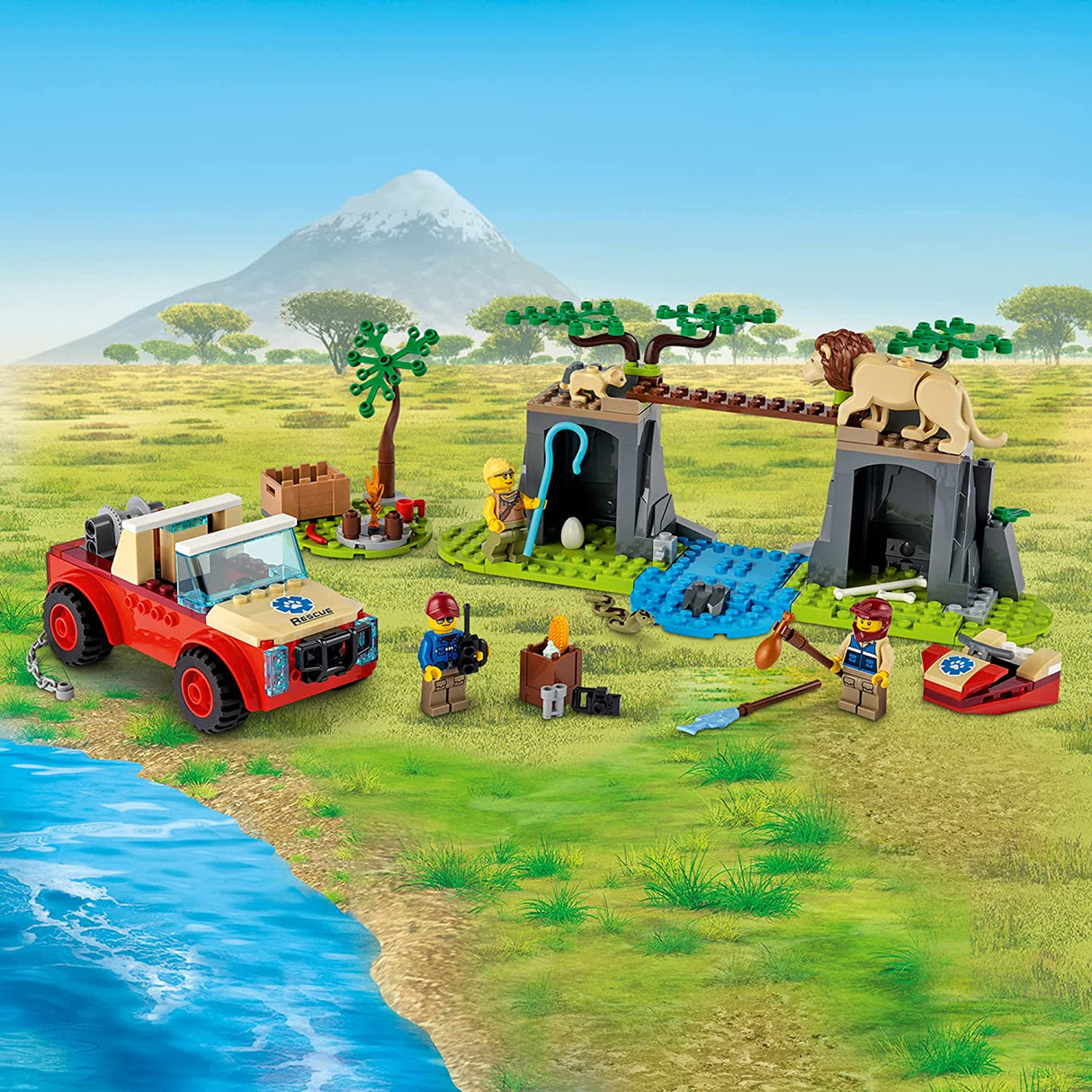 LEGO CITY MASINA DE TEREN PENTRU SALVAREA ANIMALELOR SALBATICE 60301
