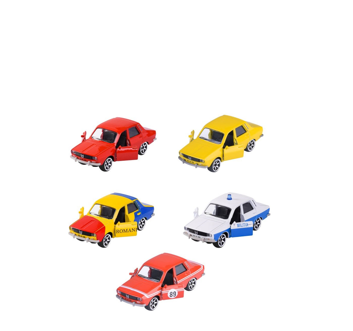 MAJORETTE DACIA 1300 SET 5 MASINUTE METALICE SCARA 1:64