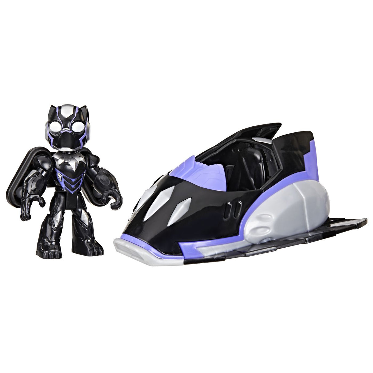 MARVEL IRON MAN SI PRIETENII SAI UIMITORI SET VEHICUL SI FIGURINA BLACK PANTHER