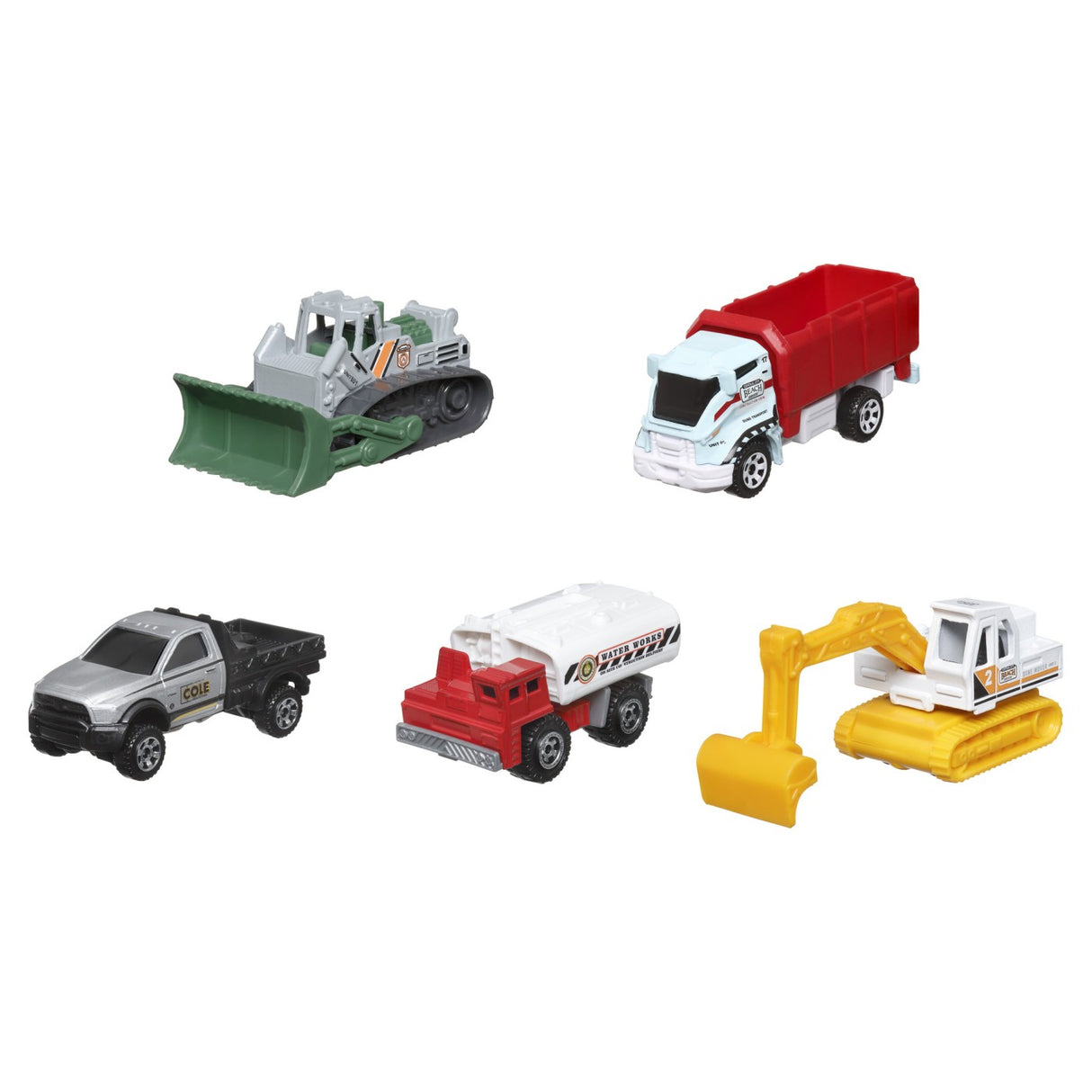 MATCHBOX SET 5 MASINUTE METALICE MBX CONSTRUCTION III SCARA 1:64