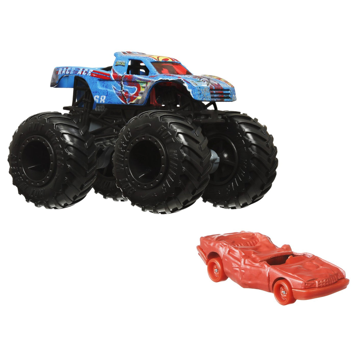 HOT WHEELS MONSTER TRUCK SI MASINUTA METALICA RACE ACE
