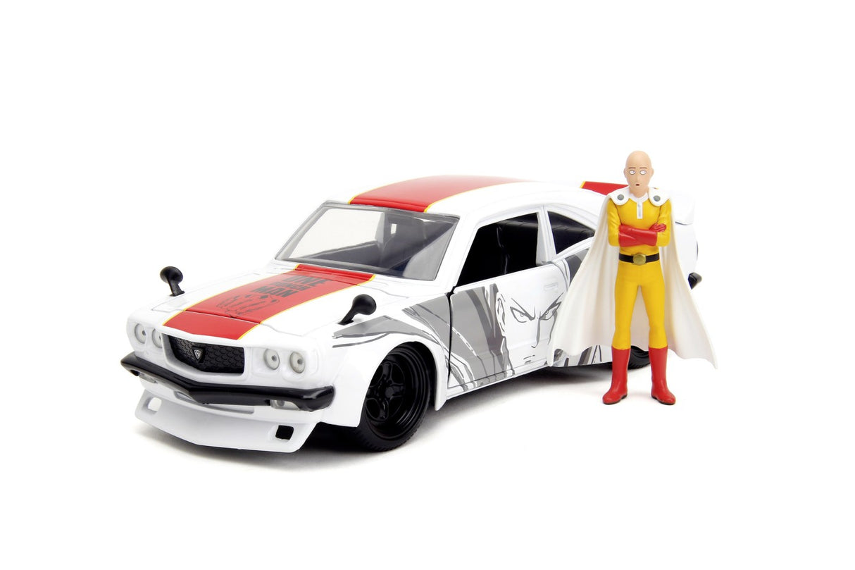 JADA ONE PUNCH MAN SET MASINUTA METALICA MAZDA RX 3 SI FIGURINA SAITAMA