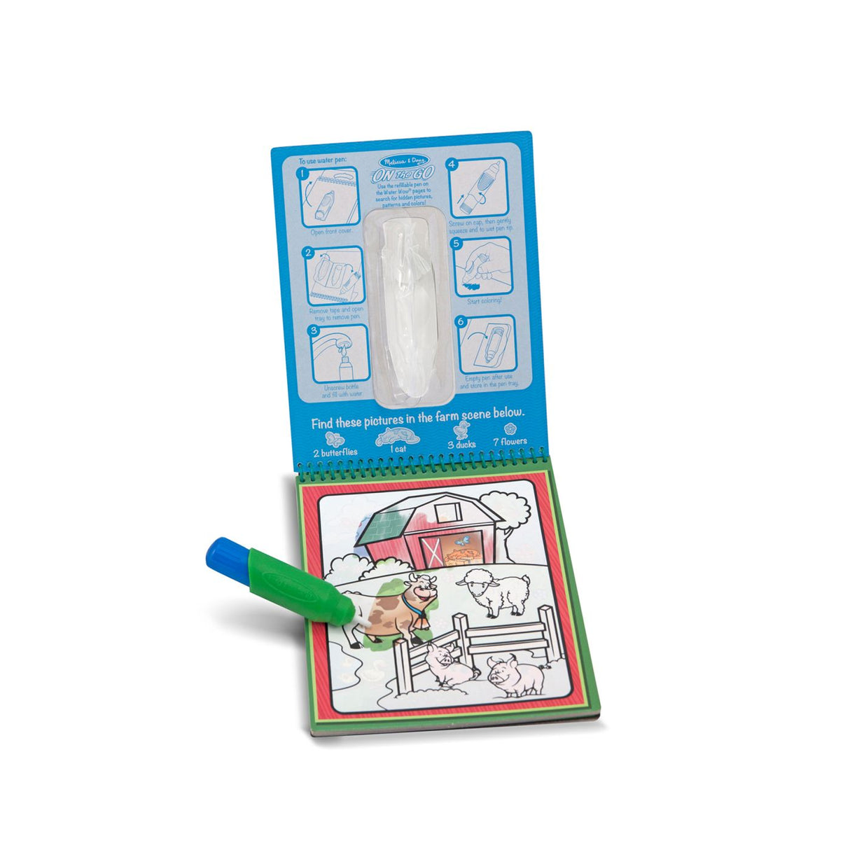MELISSA AND DOUG WATER WOW CARTE DE COLORAT ANIMALE REUTILIZABILA CU APA
