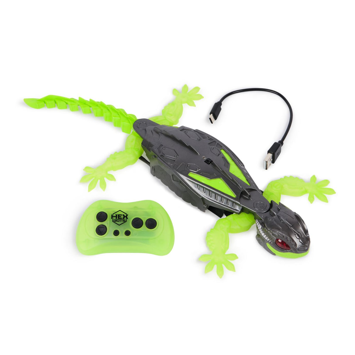 HEX BOTS SOPARLA CATARATOARE GECKO VERDE CU TELECOMANDA