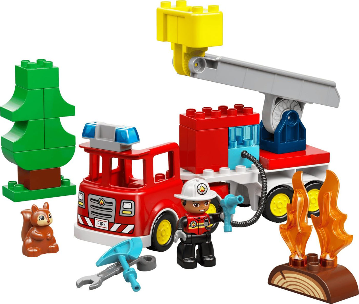 LEGO DUPLO CAMION DE POMPIERI CU FURTUN SI POMPIER 10473