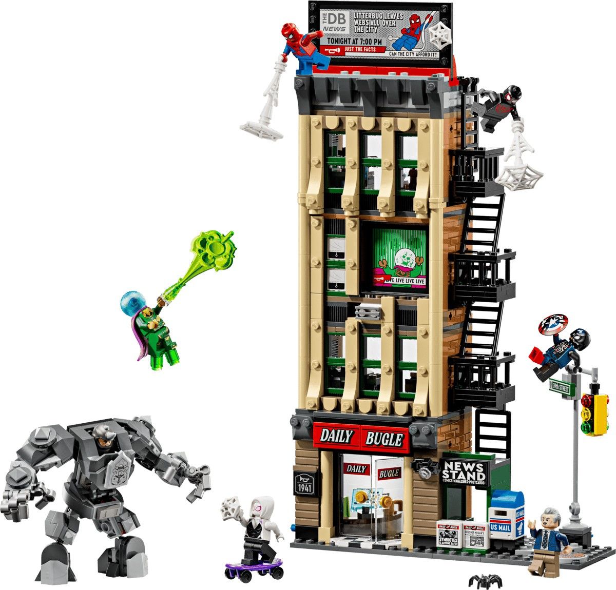 LEGO MARVEL OMUL PAIANJEN VS MYSTERIO DAILY BUGLE 76342