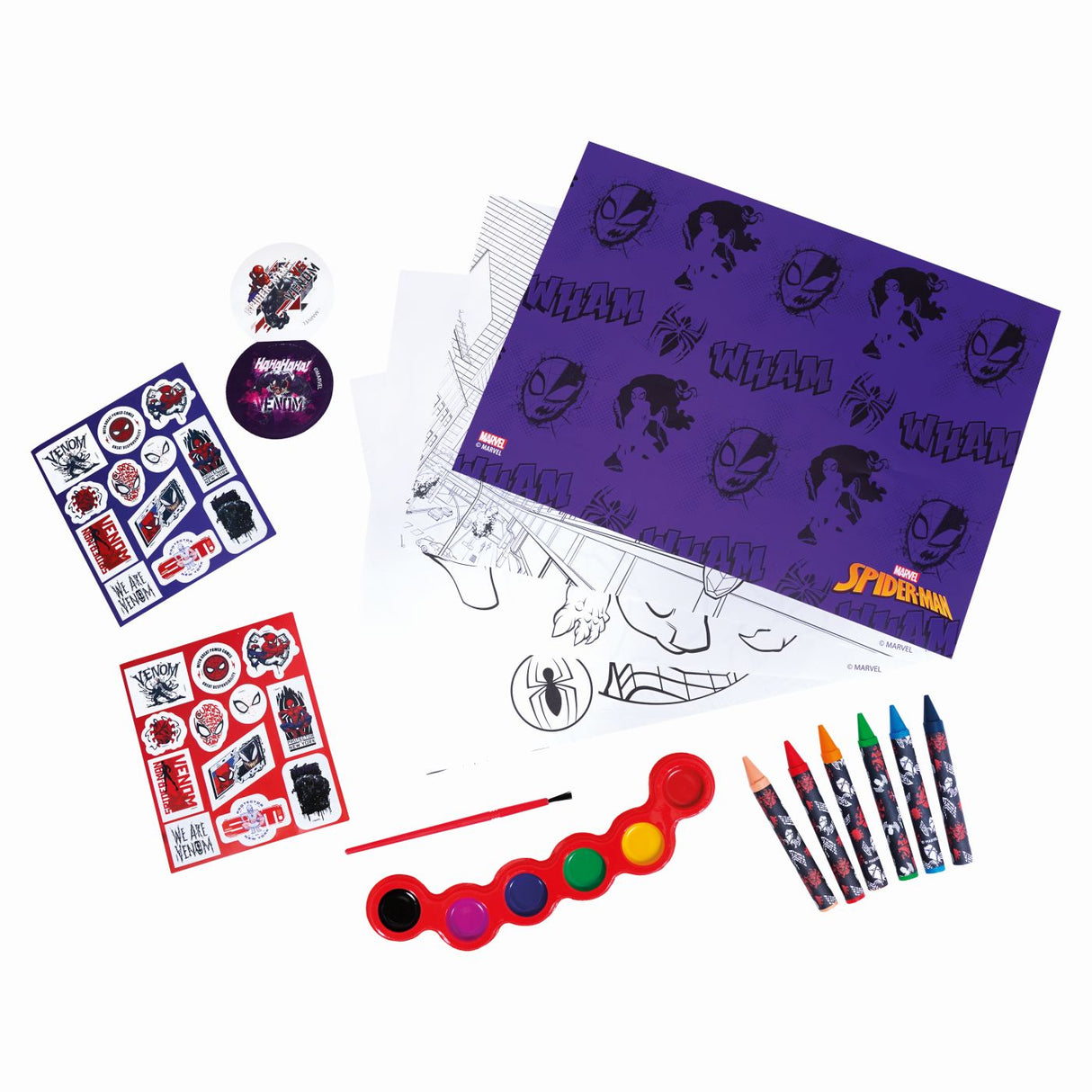 SET DE PICTURA GEANTA TRANSPARENTA SPIDER MAN EVERGREEN