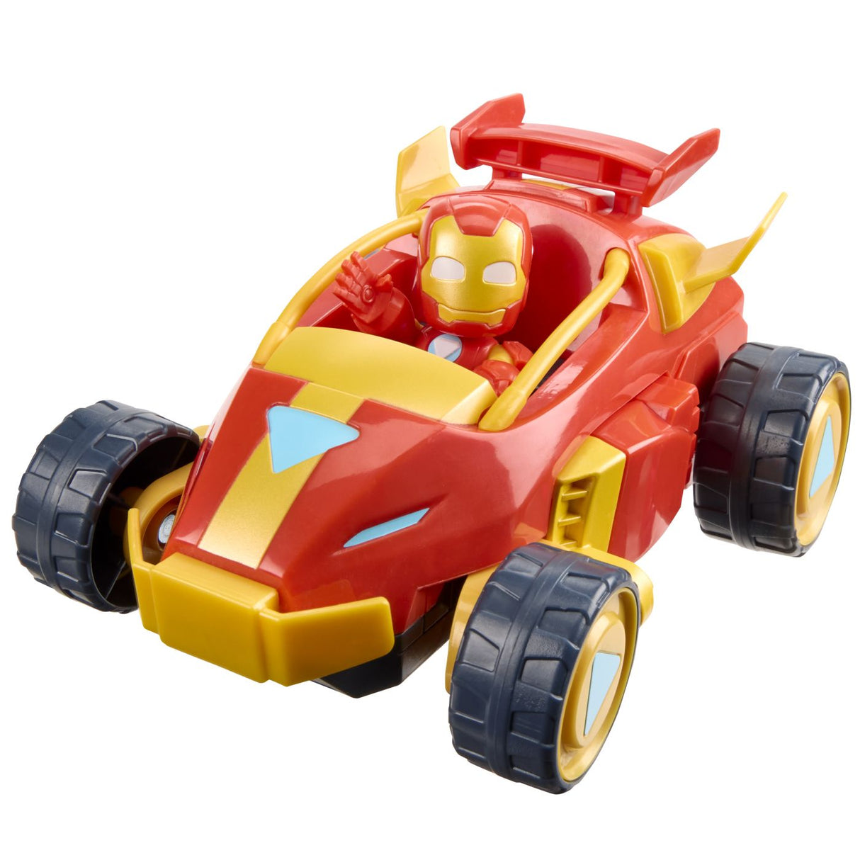 MARVEL IRON MAN SI PRIETENII SAI UIMITORI SET VEHICUL 2 IN 1 SI FIGURINA IRON MAN