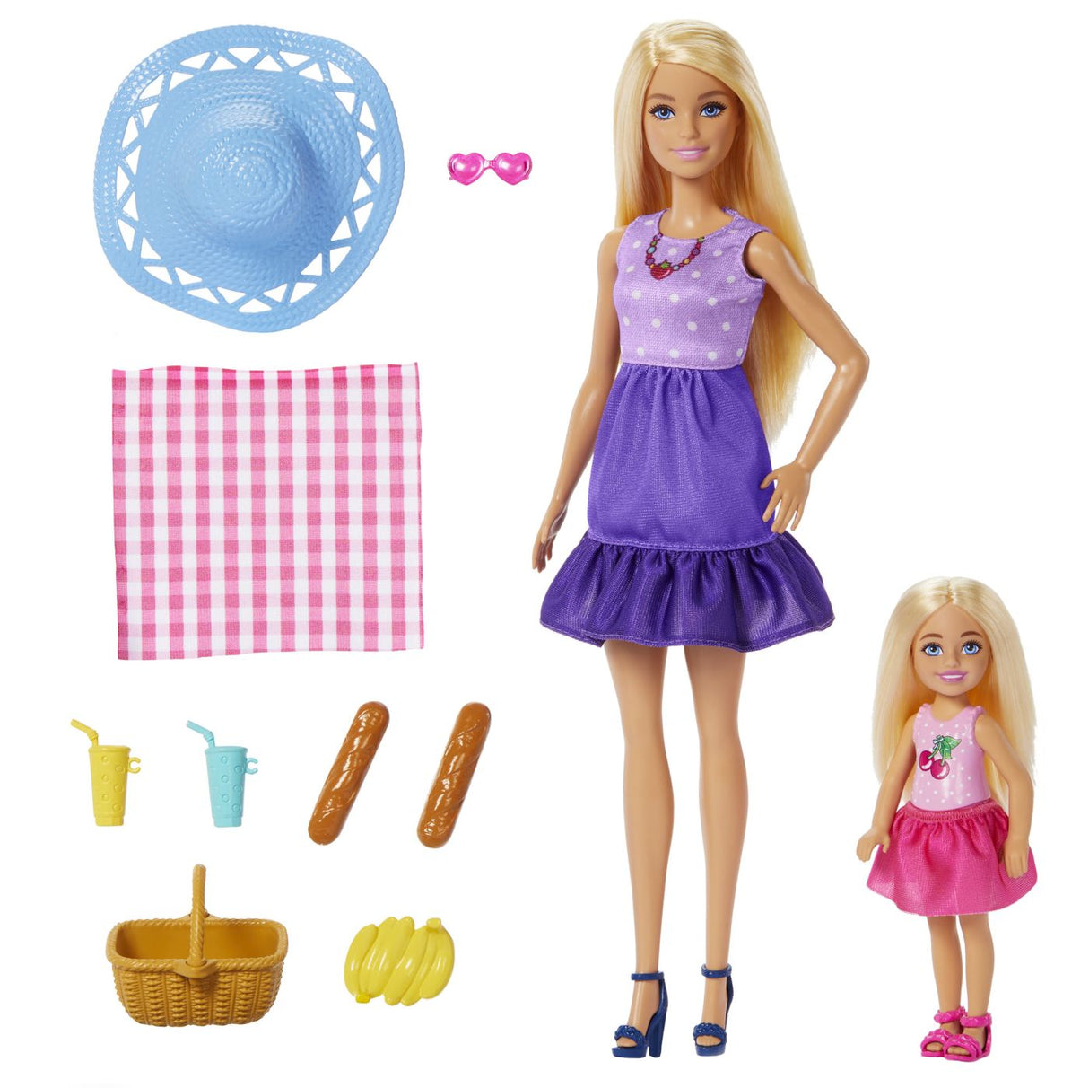 BARBIE FAMILY AND FRIENDS SET PAPUSA BARBIE SI PAPUSA CHELSEA