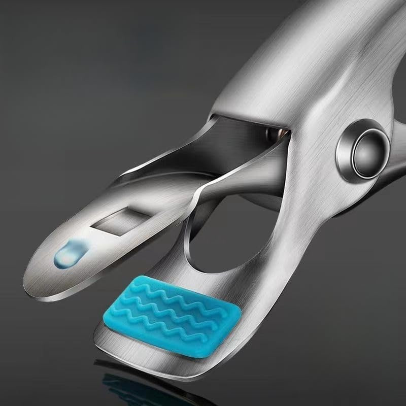 Clema pentru Boluri, Vivimall, Anti-Alunecare, din Otel Inoxidabil si Silicon, de Uz Casnic, Rezistent la Temperaturi Inalte, 19.5x3.2 cm, Gri - vivimall.ro