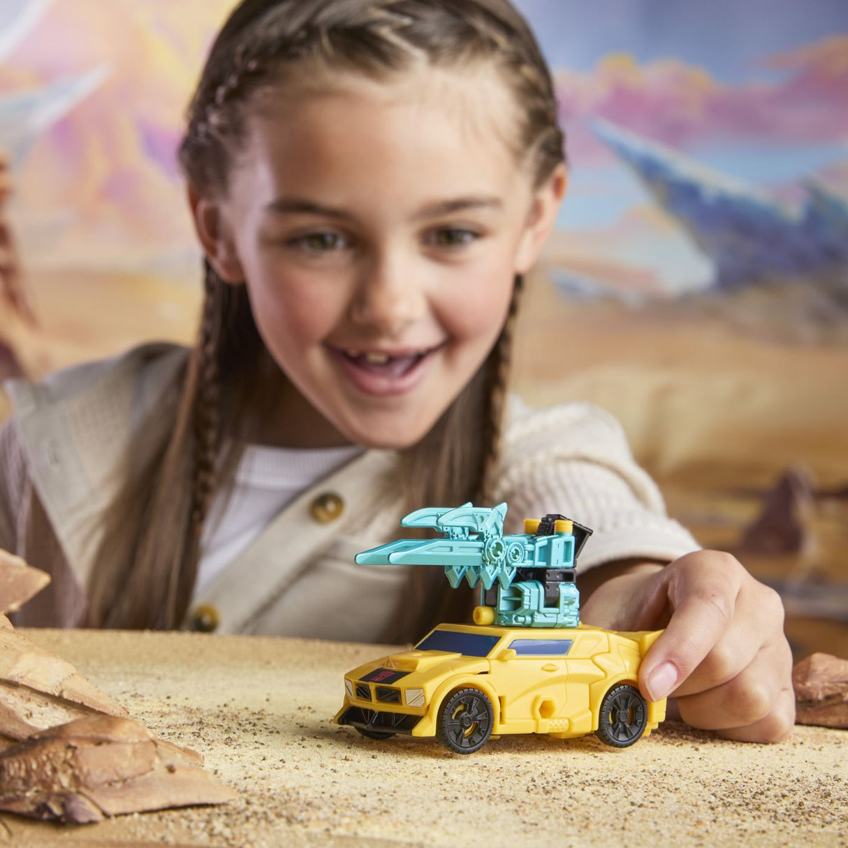 TRANSFORMERS CYBERWORLD ROBOT BUMBLEBEE BLINDAT TRANSFORMABIL