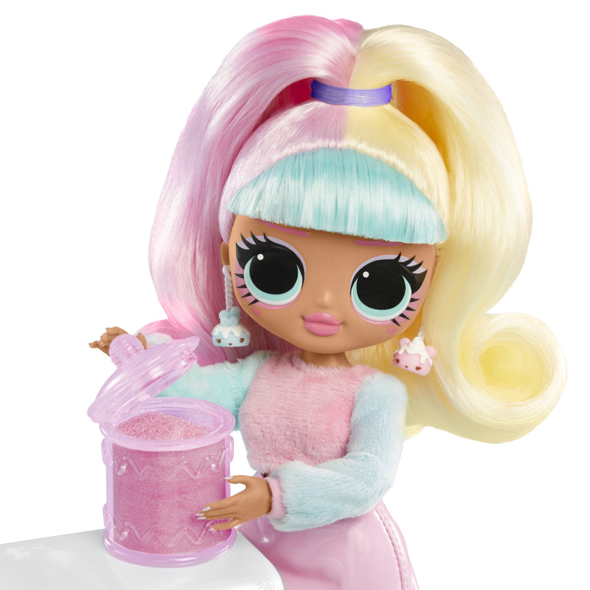 L.O.L. SURPRISE! OMG SWEET NAILS CANDYLICIOUS SPRINKLES SHOP SET PAPUSA CU ACCESORII