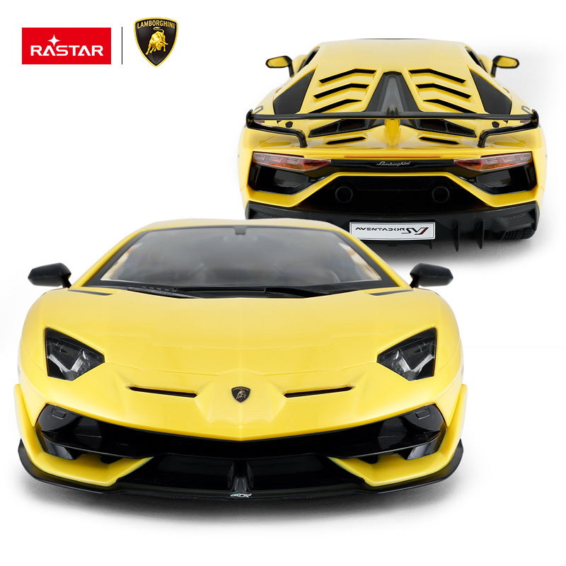 MASINA CU TELECOMANDA LAMORGHINI AVENTADOR SVJ GALBEN SCARA 1 LA 14