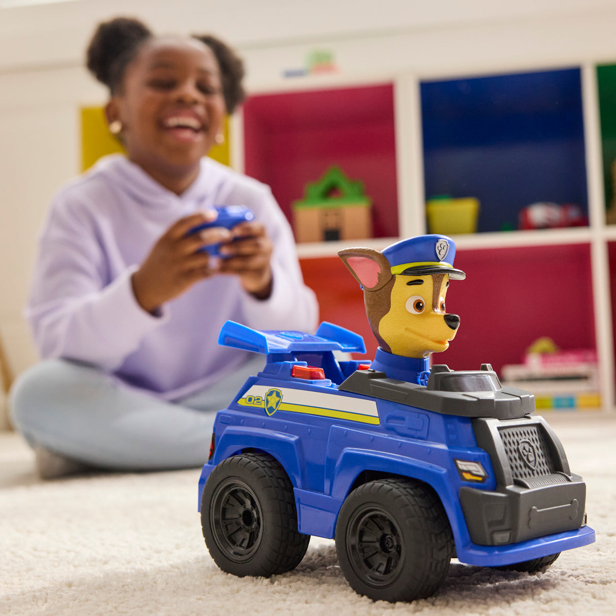 PATRULA CATELUSILOR VEHICUL CU TELECOMANDA ACTION CRUISER SI FIGURINA CHASE