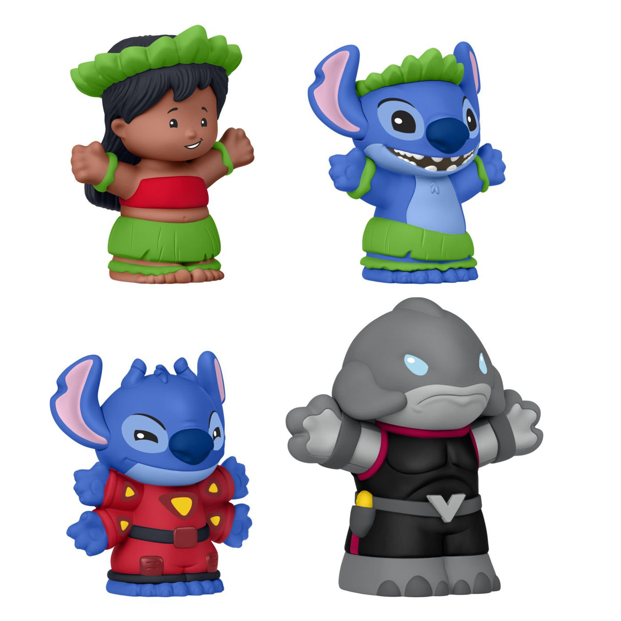 FISHER PRICE LITTLE PEOPLE COLLECTOR DISNEY LILO SI STITCH SET 4 FIGURINE