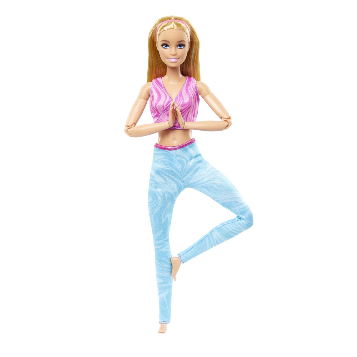 PAPUSA BARBIE MADE TO MOVE BLONDA CU TOP MOV