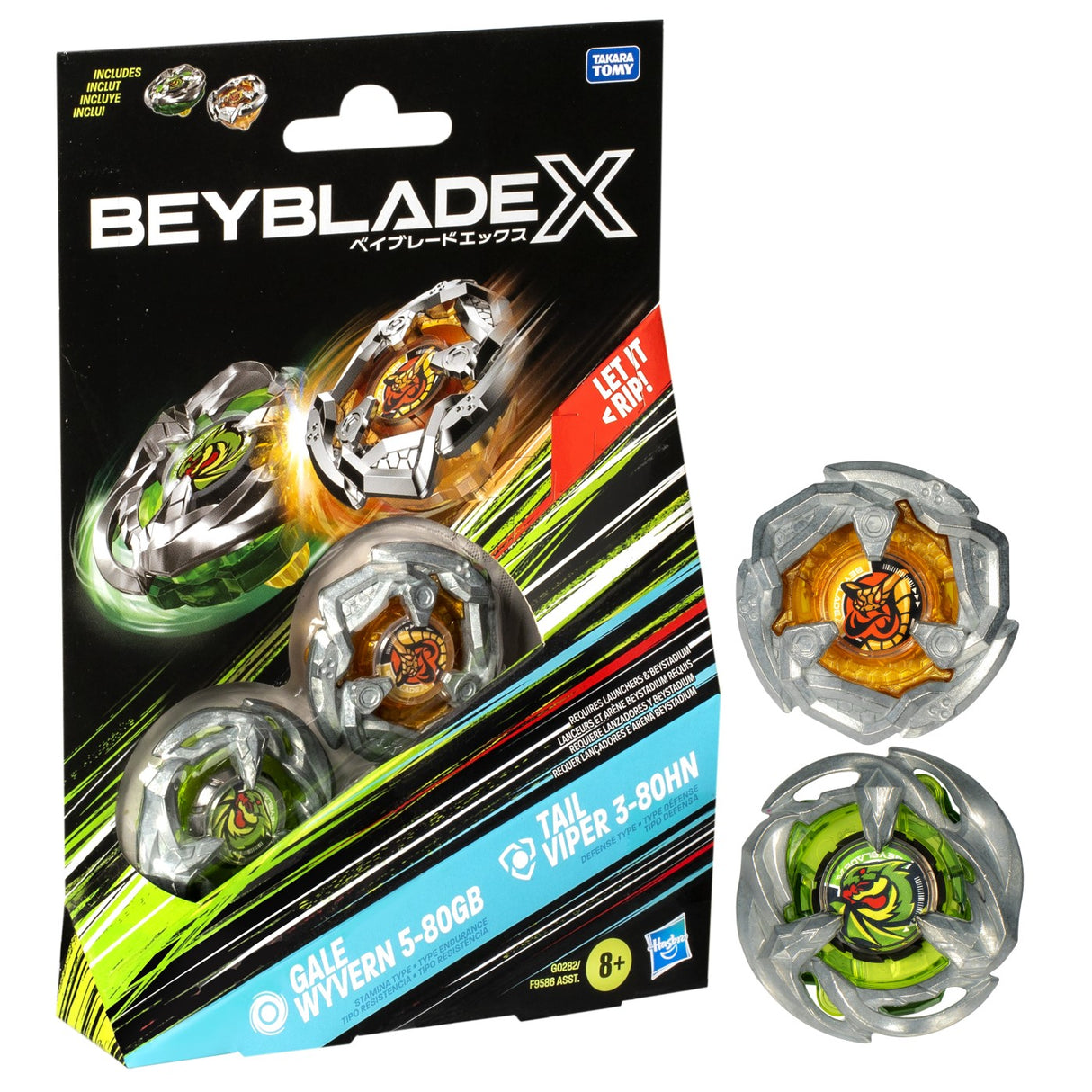 BEYBLADE X PACHET DUO TAIL VIPER 3-80HN SI GALE WYVERN 5-80GB
