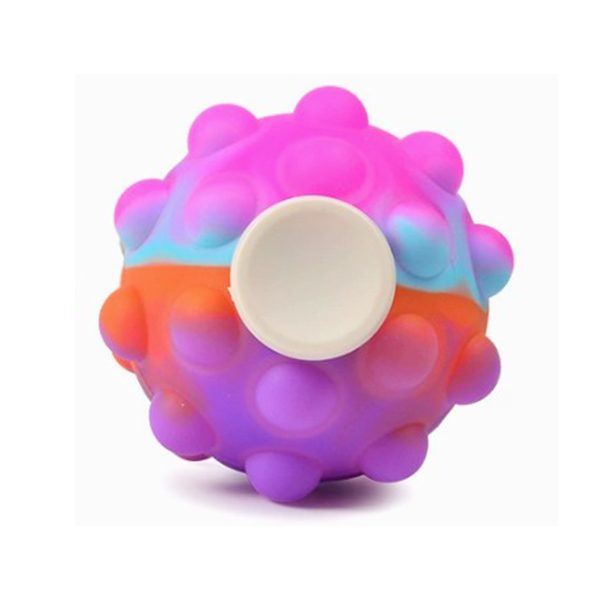 Fidget Spinner Pop It 3D tip Minge Senzoriala, Flippy, Jucarie Rotativa Anti-stres, pentru Copii si Adulti, Multicolor, 6 cm, Model Roz - vivimall.ro