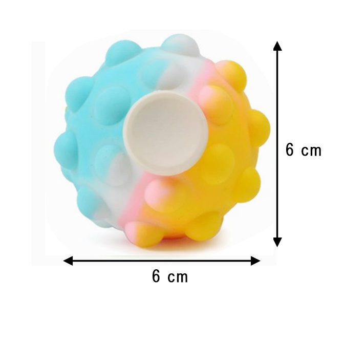 Fidget Spinner Pop It 3D tip Minge Senzoriala, Flippy, Jucarie Rotativa Anti-stres, pentru Copii si Adulti, Multicolor, 6 cm, Model Galben - vivimall.ro