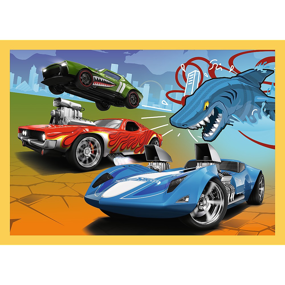 PUZZLE TREFL 4IN1 HOT WHEELS VEHICULE