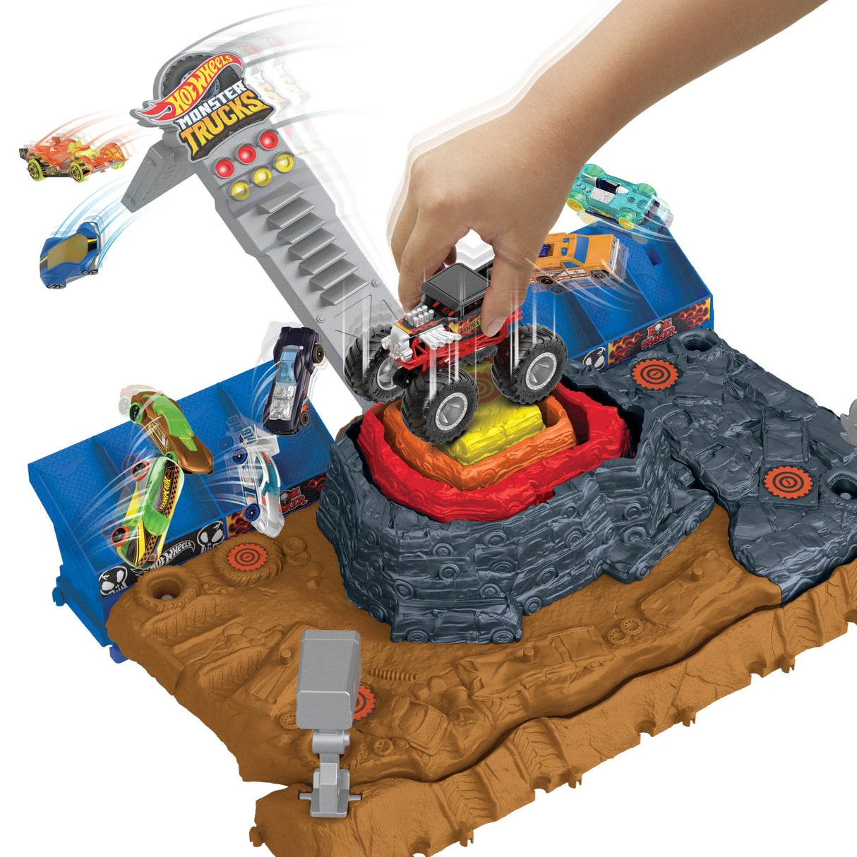 HOT WHEELS MONSTER TRUCKS ARENA SMASHERS BONE SHAKER ARENA ULTIMATE CRUSH