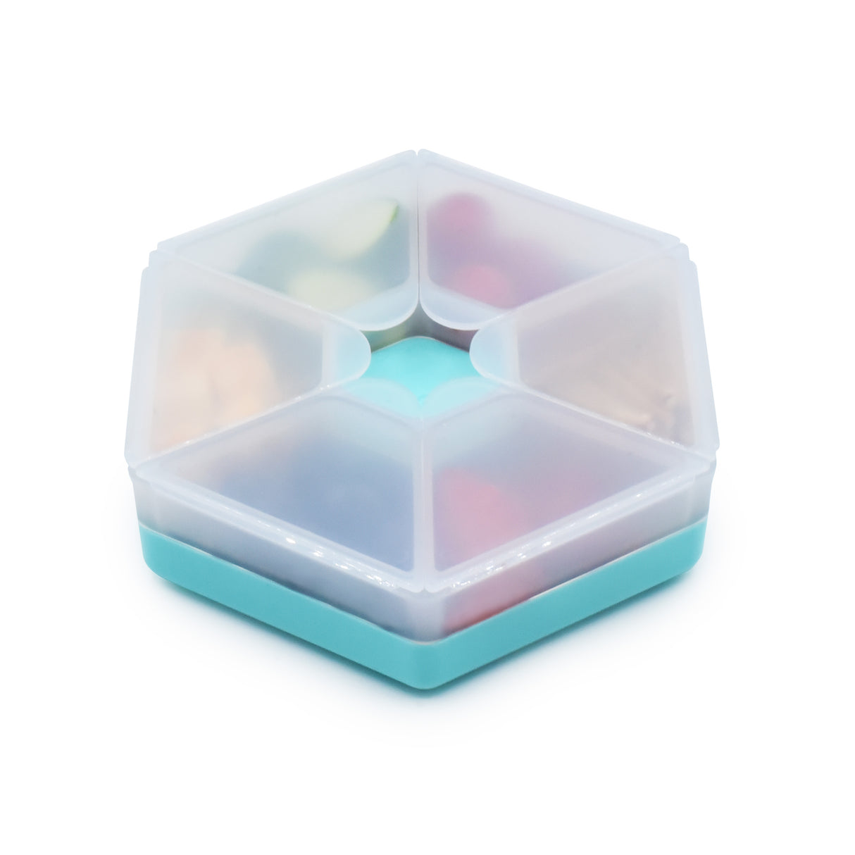 CUTIE SNACK HEXAGON SNACKLE 6 COMPARTMENTE, MELII, BLUE