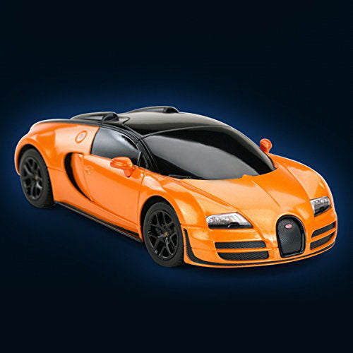 MASINA CU TELECOMANDA BUGATTI GRAND SPORT VITESSE PORTOCALIU CU SCARA 1 LA 24
