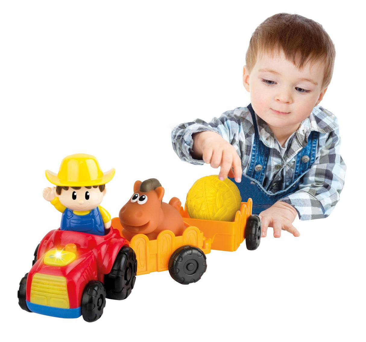 WINFUN TRACTORAS CU REMORCA SI FIGURINA FERMIER