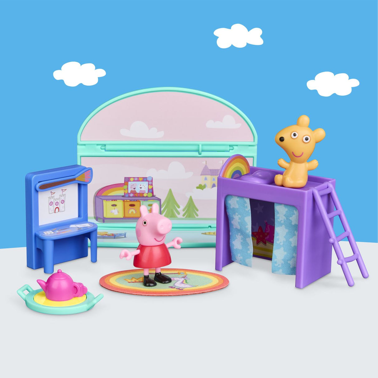 PEPPA PIG SET DE JOACA DORMITORUL LUI PEPPA CU FIGURINE SI SI ACCESORII