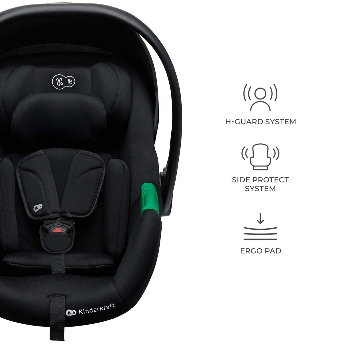 SCOICA AUTO KINDERKRAFT MINK PRO 2 I-SIZE 40-75 CM + BAZA ZESTAW BLACK